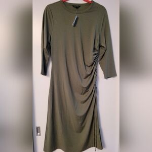 Banana Republic Long Sleeve Olive Dress